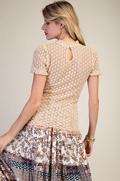 Short Sleeve Mesh Top