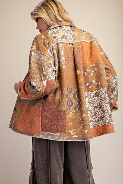 Patch Print Shacket