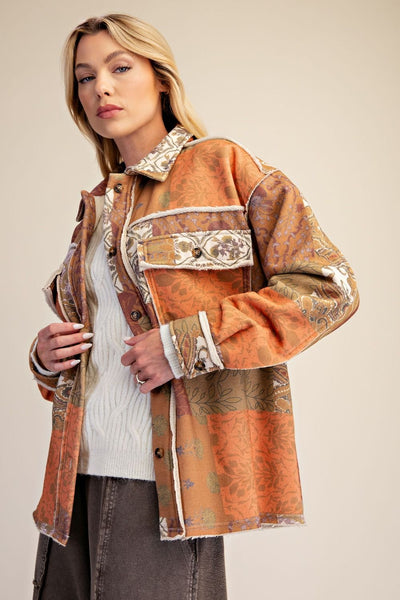 Patch Print Shacket