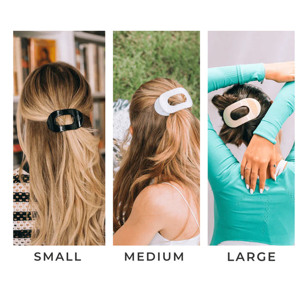 Teleties Flat Coconut White Small Clip