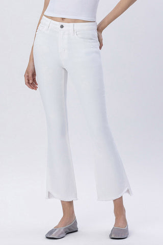 Flying Monkey HR Slant Hem Crop Flare Jean