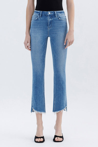 Flying Monkey HR Slant Hem Straight  Crop Jean