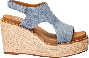 Corkys Freddie Wedge in Denim