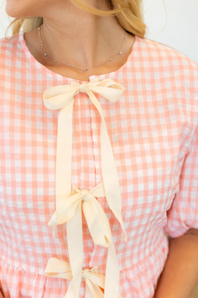 Southern Grace Gingham Blouse