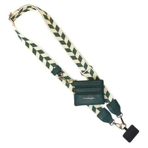 Clip & Go Strap- Green Chevron