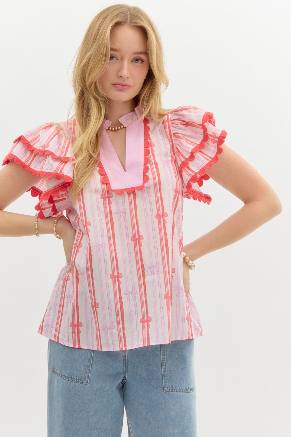 Bows Over Bros Top