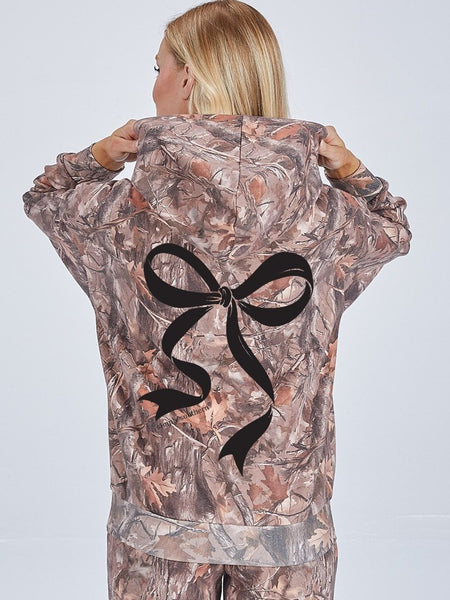 Camo Bow Hoodie by Simply Southern