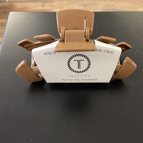 Teleties Large Hair Clip Caramel