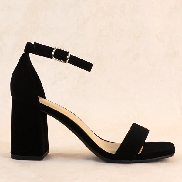 Larch-S  Block Heel in Black