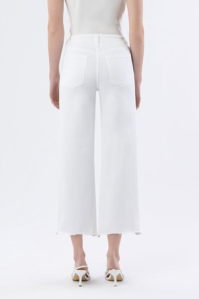 Lovervet HR Uneven Hem Crop Wide Jean
