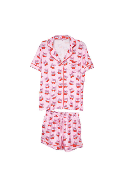 KATYDID Cherry Bow Repeat Two Piece PJ Set