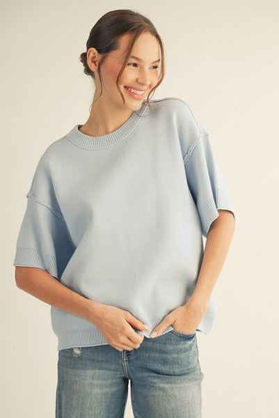 Breezy Blues Sweater Top