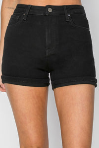 Risen HR Cuffed Black Shorts