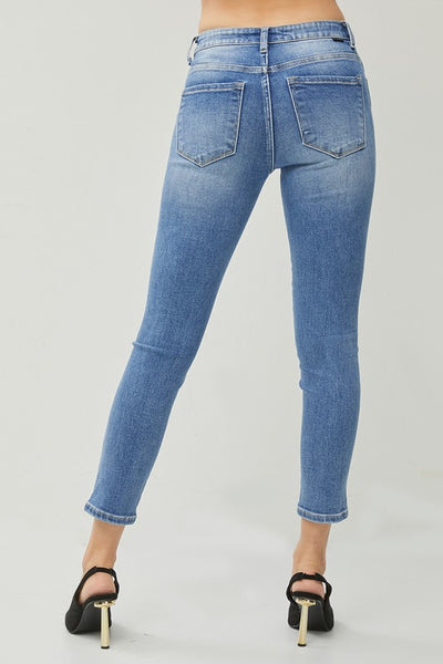 Risen Side Slit Skinny Jean