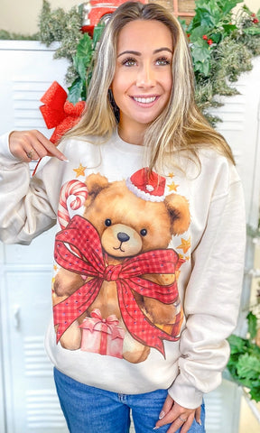 Teddy Bear Rhinestone Sweatshirt