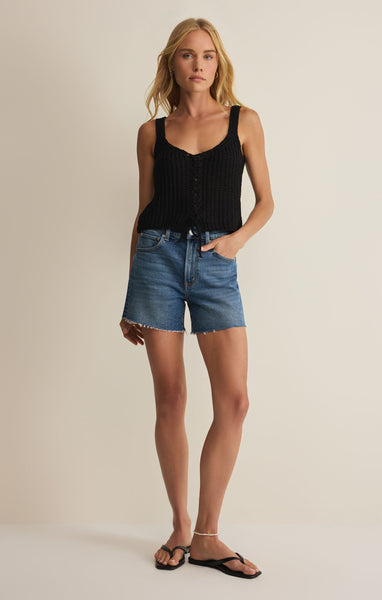 Z Supply Tate Lace Up Sweater Top