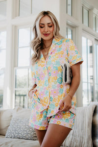 KATYDID Spring Flowers Pajama Shorts Set
