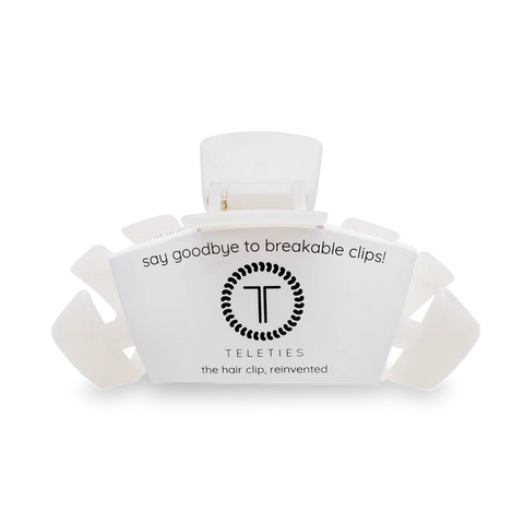 Teleties Large Hair Clip Coconut White